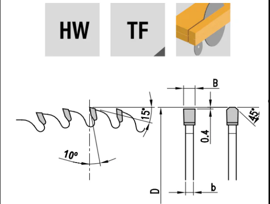 200x3.2x2.2x30x60T T/Chip | Circular Saws